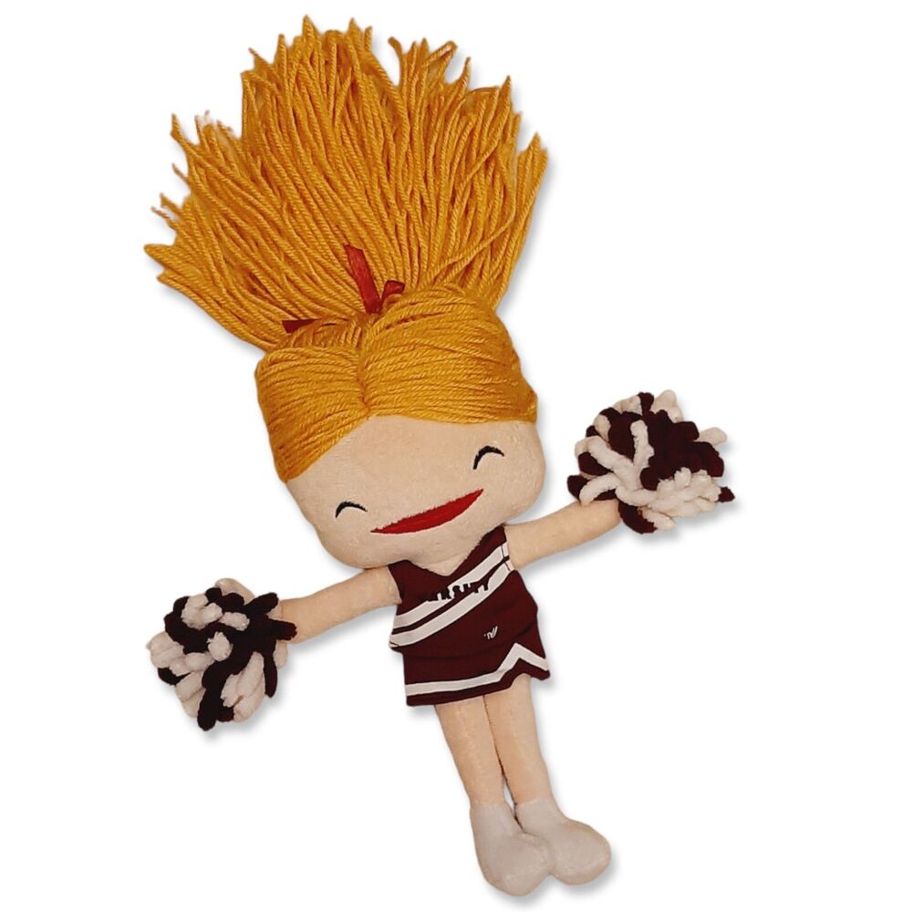 Varsity Toys Plush Cheerleader Doll Red and White Uniform Sports
